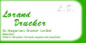 lorand drucker business card
